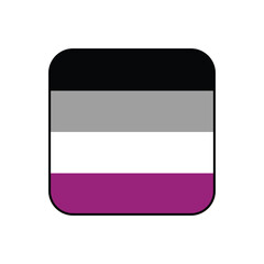 vector lgbt flag, LGBTQ+ flag,  Asexual Pride Flag