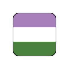 vector lgbt flag, LGBTQ+ flag,  Genderqueer Pride Flag