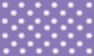 Beautiful white contour linear flowers isolated on a blue background