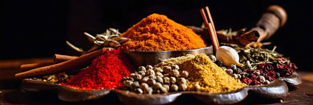 Spices in Focus: Closeup Shot with Intricate Details and Current Events Relevance