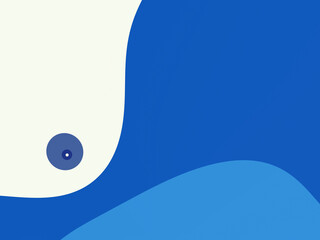 Yin yang sign blue white