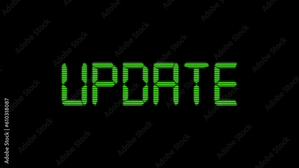 Poster update digital typewriter text concept animation.