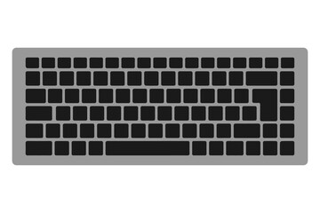 computer keyboard isolated on white - obrazy, fototapety, plakaty