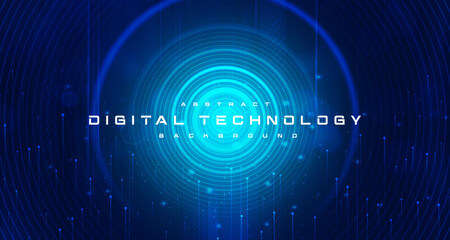 Digital technology banner blue green background concept, cyber technology light effect, abstract tech, innovation future data, internet network, Ai big data, lines dots connection, illustration vector