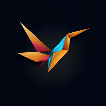 origami paper bird. A Journey to New Heights. best logo