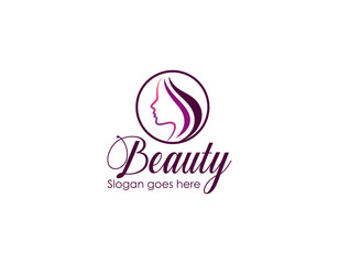 Gradient hair salon logo