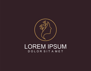 Gradient hair salon logo