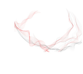 pattern wave line curve red white transparent background