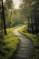 Fototapeta premium A winding path in the forest.