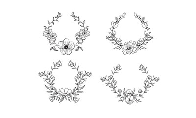 Wedding Floral Frame Vector