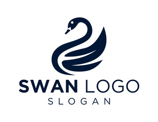 Logo about Swan on a white background. created using the CorelDraw application.