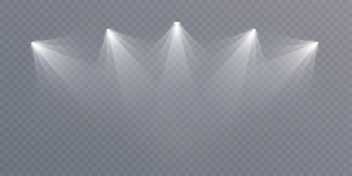 Stage Spotlight, Bright Light Source, Concert Lighting. Spotlight For Concert Lighting.