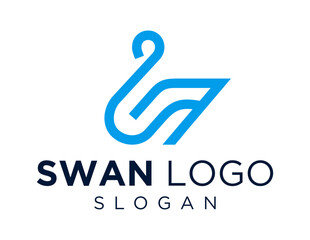 Logo about Swan on a white background. created using the CorelDraw application.