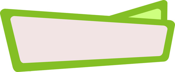 green frame with a flower