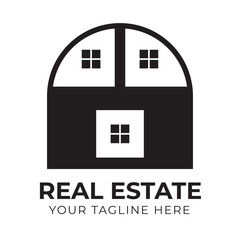 Creative Modern Abstract Minimal Real Estate Home House Logo Design