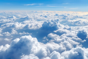 Fototapeta premium A sea of clouds from an aerial perspective.