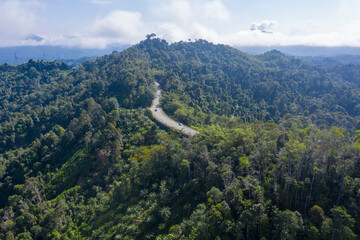 landscape in the mountains at borneo sabah