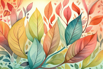 Fototapeta premium Valentine Background watercolor Generative AI