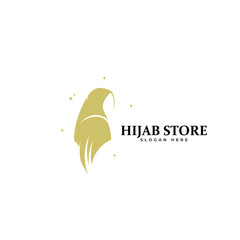 Hijab store logo vector template