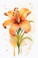 A blooming yellow lily.