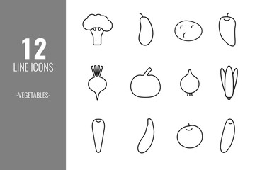 Set of food line icons isolated on white background. Vector illustration.