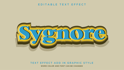 Sygnore glowing standard text effect Editable text effect