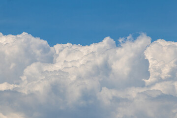 Naklejka na ściany i meble Sky replacement above white clouds against blue sky 3