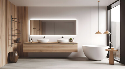 Fototapeta na wymiar modern bathroom interior with bathroom