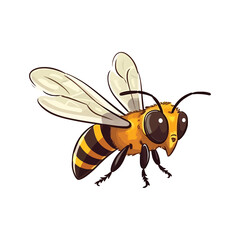 Adorable Insect: Cute 2D Cartoon Bee Illustration