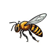 Adorable Insect: Cute 2D Cartoon Bee Illustration