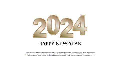 2024 logo design vector with modern and creative style premium vector
