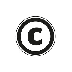 C Symbol trademark on Transparent Background	
