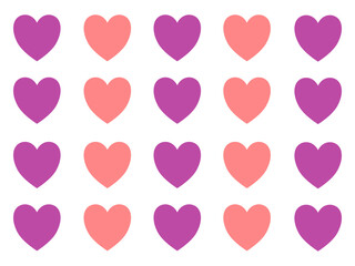 vector heart purple pink shaped pattern fabric icon heart shaped alternating colors