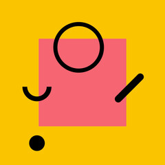 minimalistic background with simple shaves in the composition