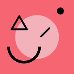 minimalistic background with simple shaves in the composition