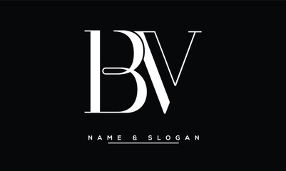 BV,  VB,  B,  V   Abstract  Letters  Logo  Monogram © fozia