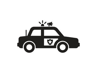 simple police car silhouette icon