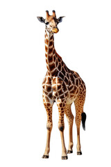 Obraz premium A Giraffe isolated on transparent background - Generative AI