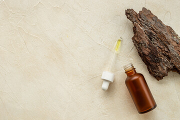 Medical herbs cosmetics - serum essential oil in bottle