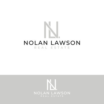 Nolan Lawson real estate vector logo design. Letters N and L logotype. Initials NL logo template.