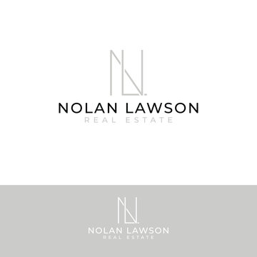 Nolan Lawson real estate vector logo design. Letters N and L logotype. Initials NL logo template.