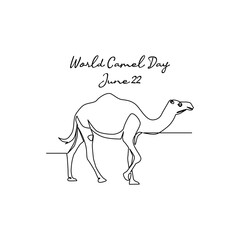 line art of world camel day good for world camel day celebrate. line art. illustration.
