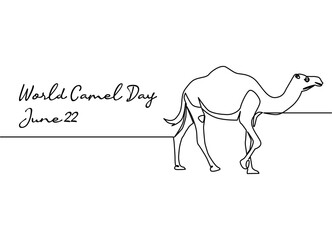 line art of world camel day good for world camel day celebrate. line art. illustration.