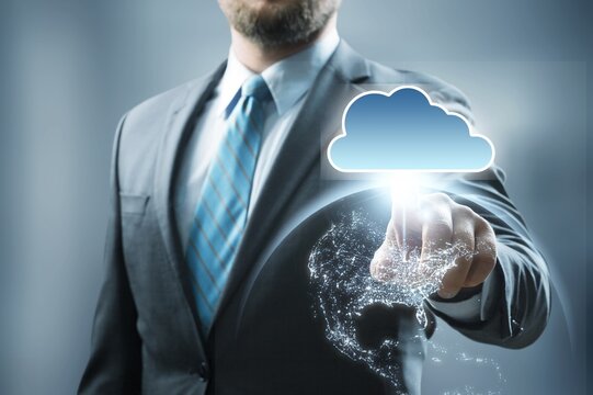 Data analytics concept, Business man