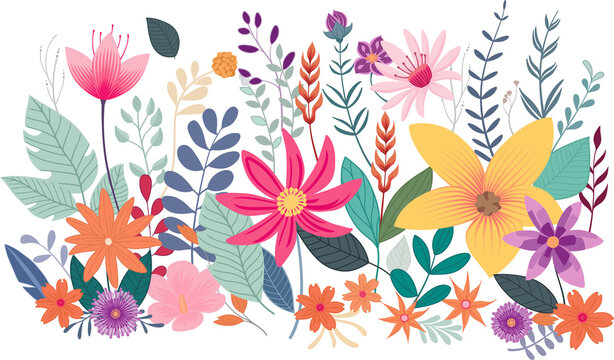 Wild Flower Floral Flowers Abstract Pattern Design