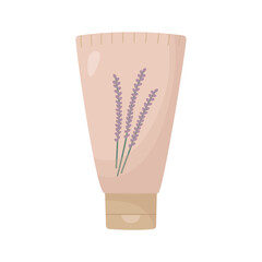 Tube of cream or gel. Natural organic cosmetic product. Isolated vector illustration 