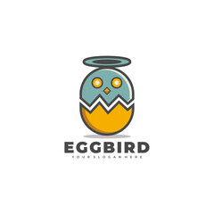 egg bird logo modern simple mascot