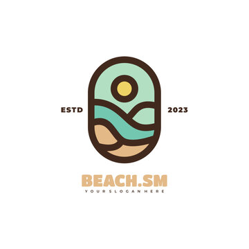 simple logo modern beach