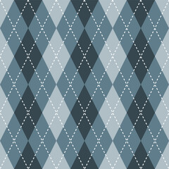 Argyle vector pattern. Argyle pattern. Grey color argyle pattern. Seamless geometric pattern for clothing, wrapping paper, backdrop, background, gift card.