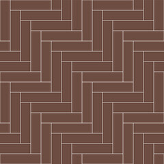 Herringbone brick vector pattern. Brick pattern. Brown brick pattern. Seamless geometric pattern for wrapping paper, backdrop, background, wallpaper.